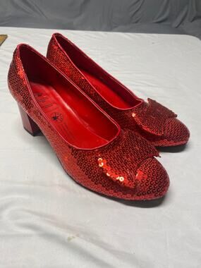 Rubie's Wizard of Oz Dorothy Costume Red Sequin Pumps Womens Sz 10